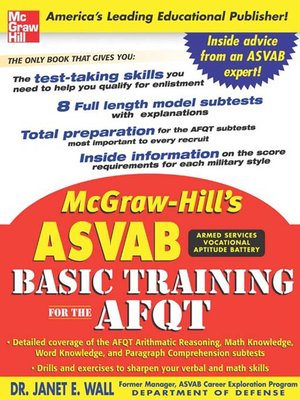 cover image of McGraw-Hill's ASVAB Basic Training for the AFQT